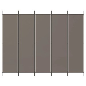 vidaXL 5-Tlg Paravent Anthrazit 250x220 cm Stoff 350204