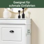 Schmaler, weißer Schuhschrank (SoBuy FSR78-WG) mit 2 Klappen und Schublade, ideal für kleine Flure.