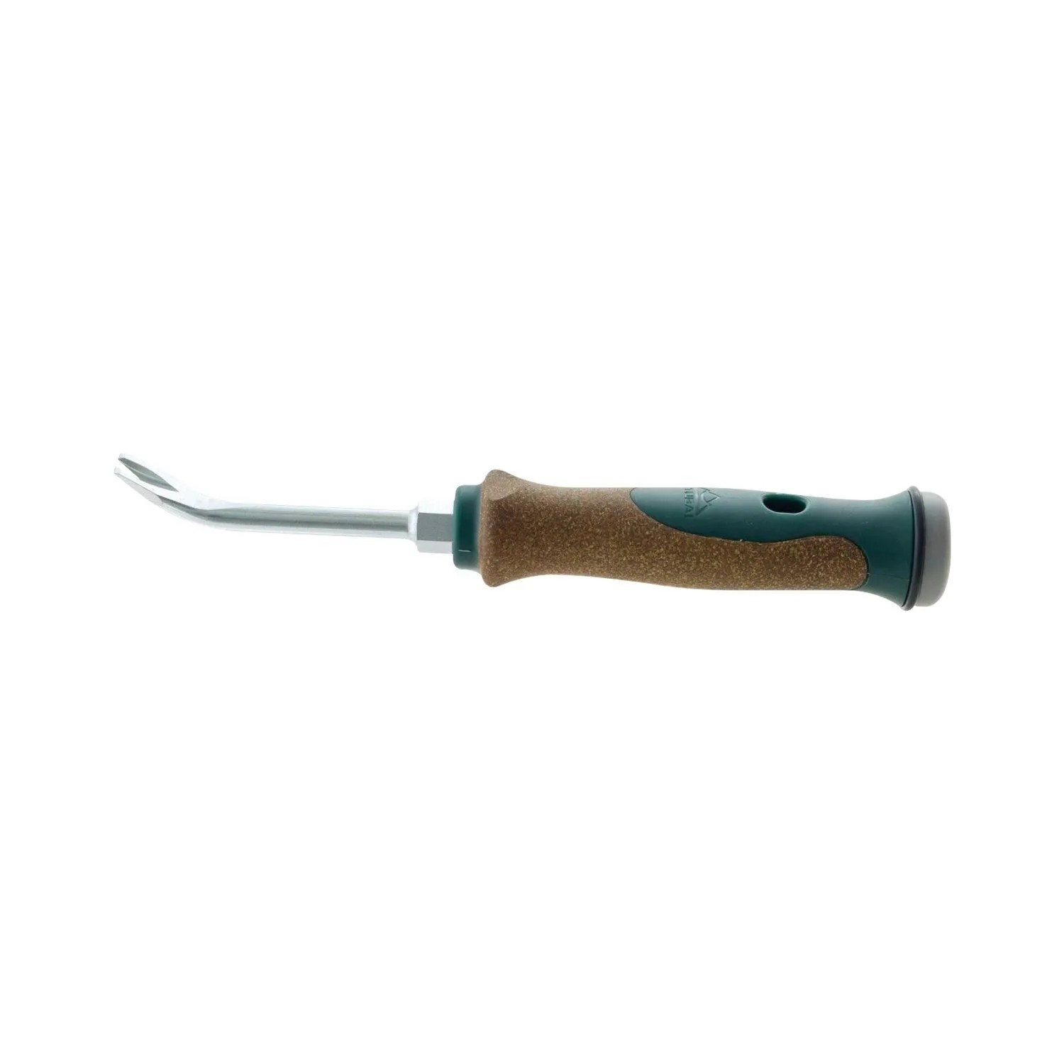 Stubai Nagelheber 215 mm mit polierter Chrom-Vanadium-Stahlspitze und ergonomischem Korkgriff.