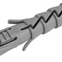 Grauer LUX Spreizdübel, 8x40 mm, aus Kunststoff für Beton und Ziegel, geeignet für leichte Lasten.