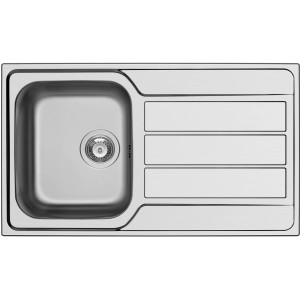 Pyramis Einbauspüle Athena, 86x50cm, Edelstahlspüle mit Abtropffläche.