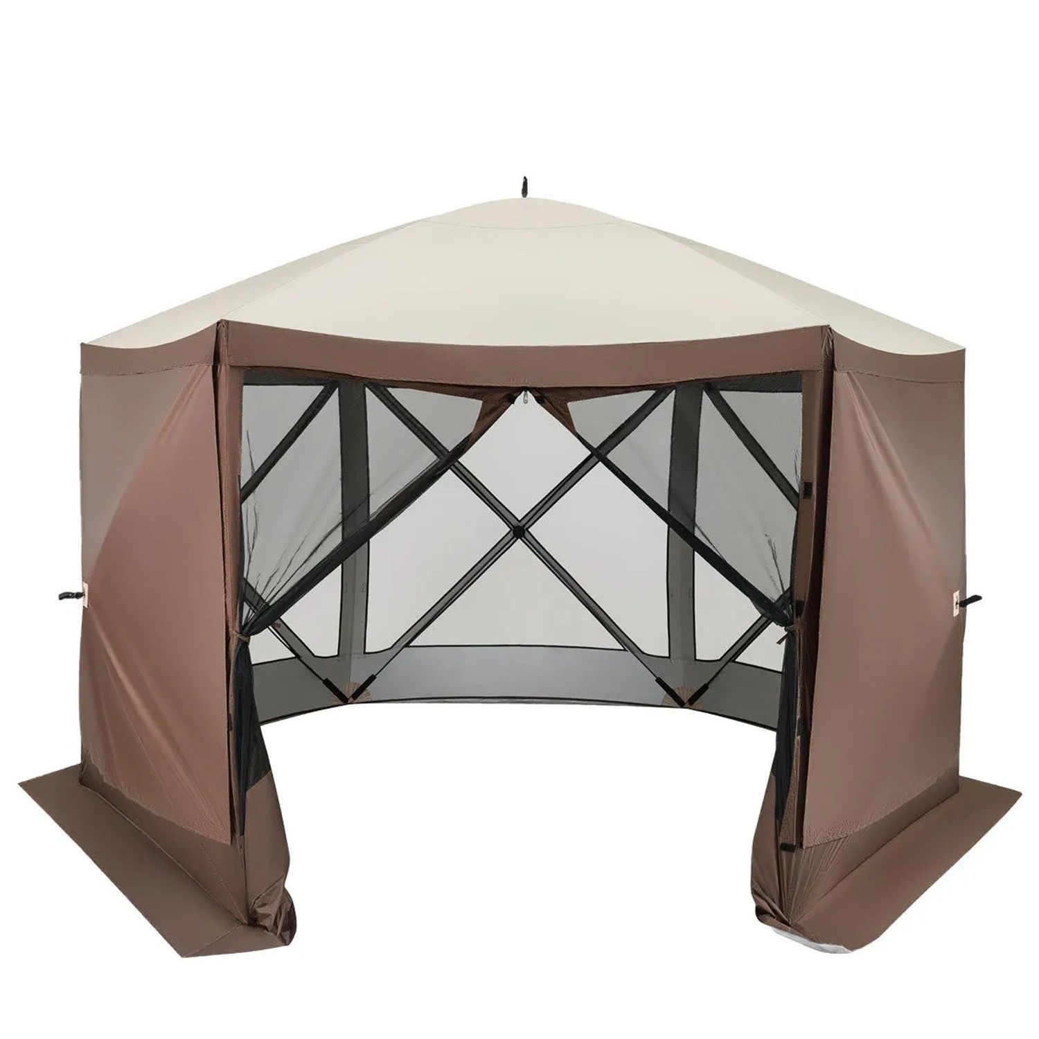 Costway Pavillon 3,5 x 3,5 m mit Tragetasche & Moskitonetz Seitenteilen