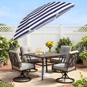 Sunula Sonnenschirm 160 cm Rund Für Balkon Garten Und Strand UV Schutz 50