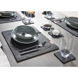 Mömax Tischset Felt in Dunkelgrau 12 Stk.
