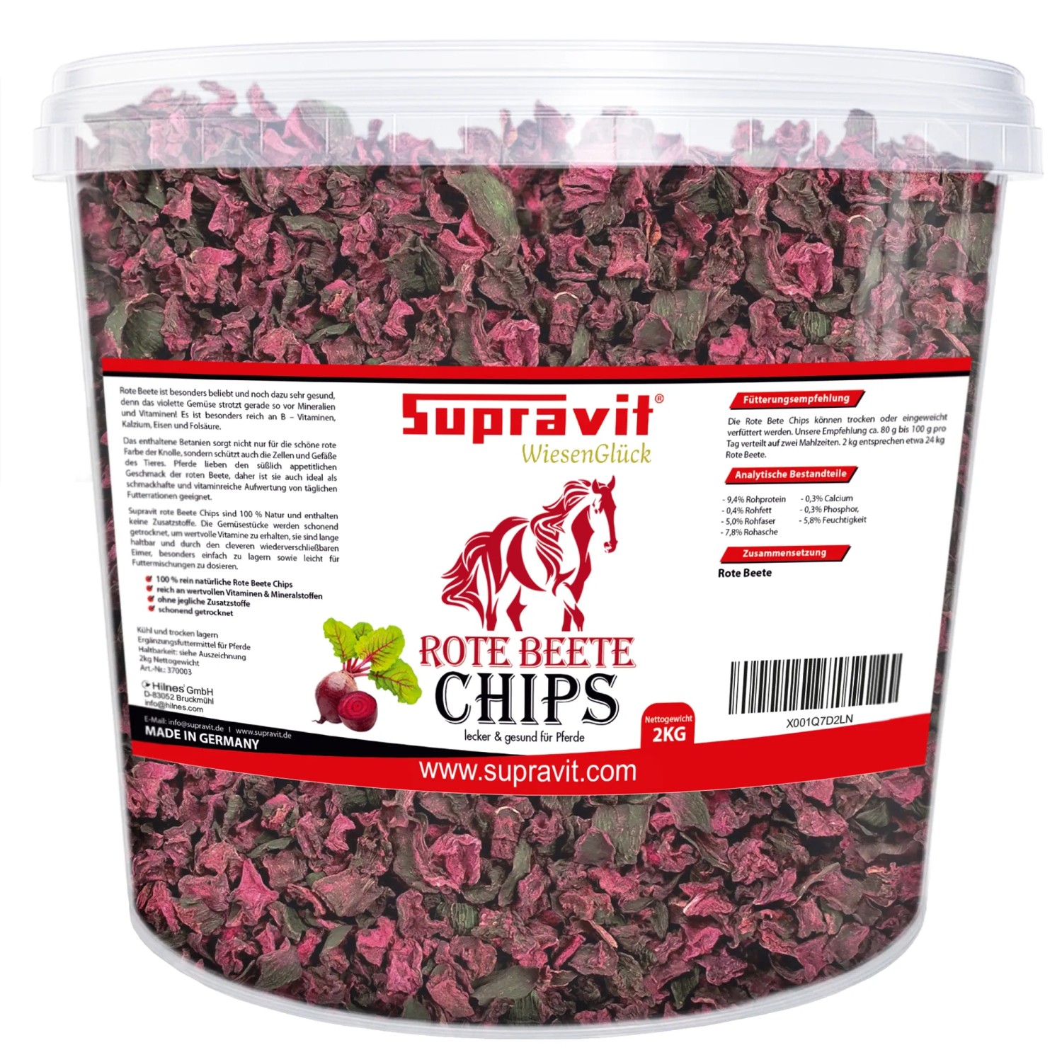 Supravit Rote Beete Chips Pferdeleckerli