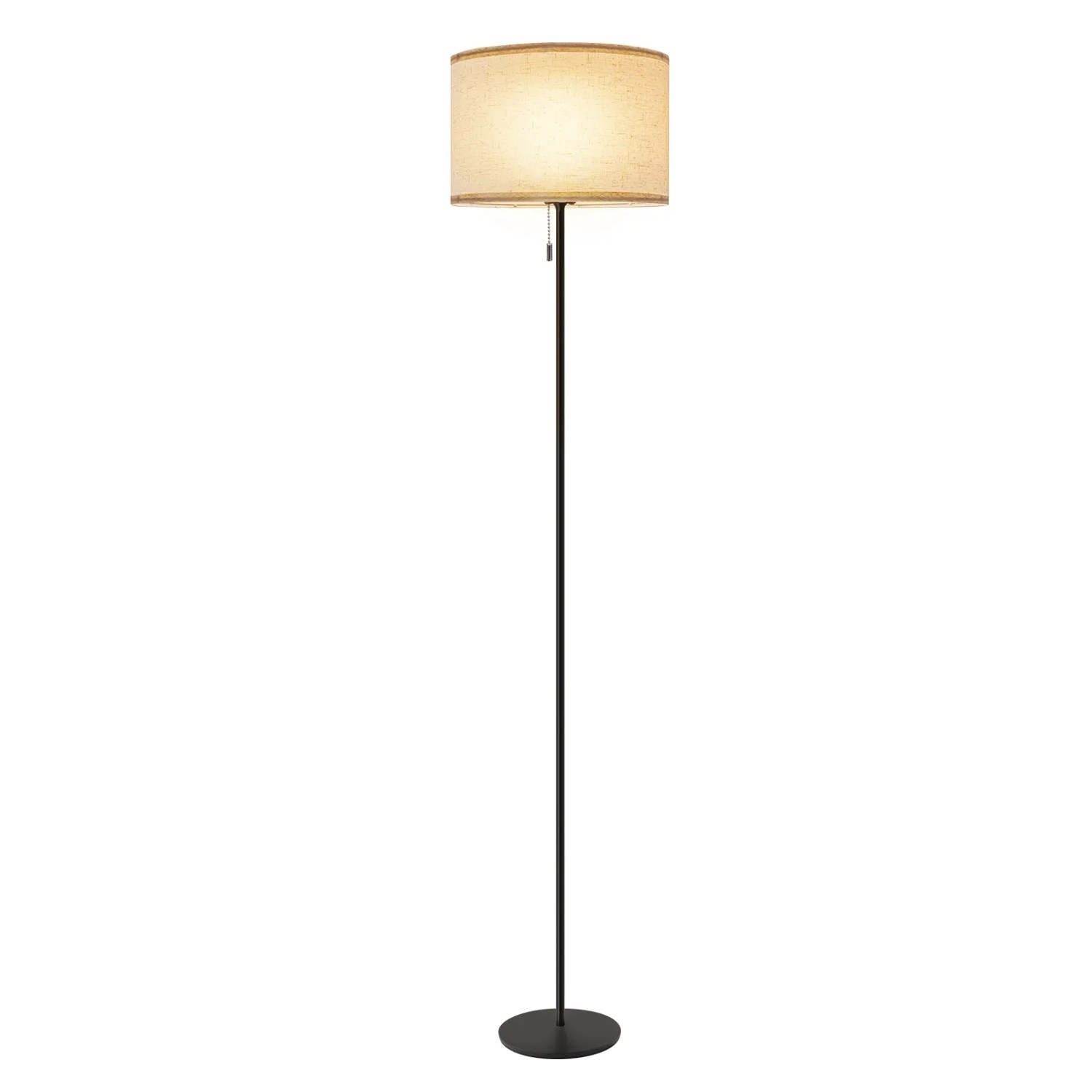 Nettlife Brady LED Stehlampe aus Metall Schwarz L 136 cm max. 4 W