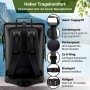 Schwarzer SCANDIC NATURE Rucksack Pioneer 35L für Outdoor, mit Roll Top und gepolsterten Gurten.