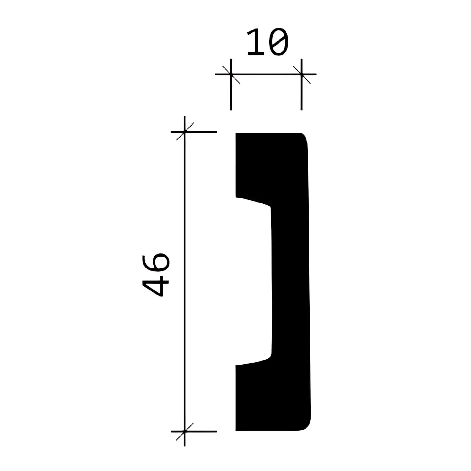 PROFHOME 151362F Flexible Wand- und Friesleiste Stuckleiste Zierleiste 2 m 200 cm x 1 cm x 4,6 cm Weiß