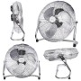 TroniTechnik Bodenventilator Windmaschine, 100W, ⌀45cm, drei Geschwindigkeitsstufen, silberfarben.