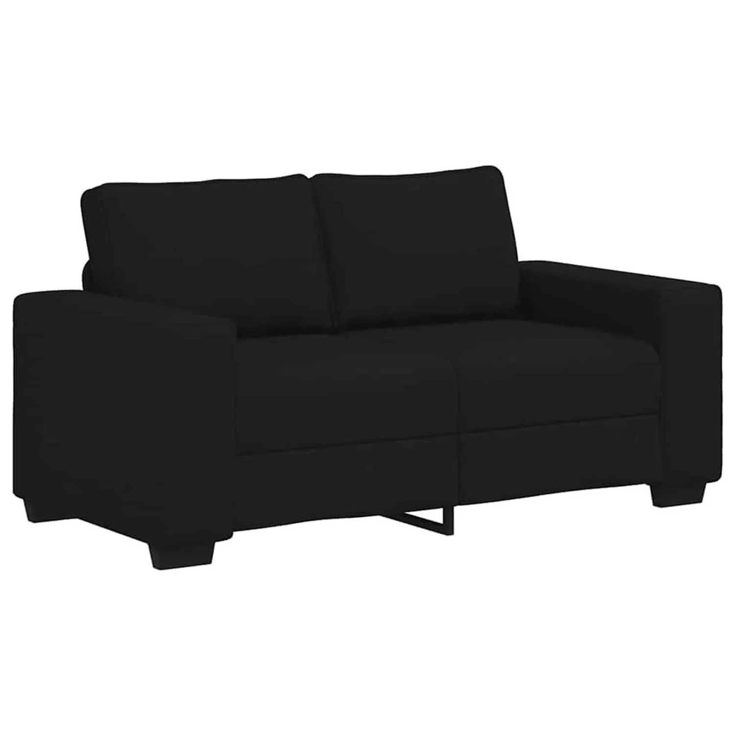 vidaXL 2-Sitzer-Sofa Schwarz 120 cm Stoff 4105158 günstig online kaufen