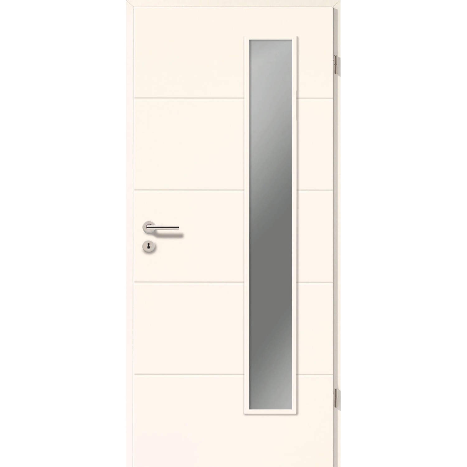 Zimmertür Catro Line ähnl. RAL 9010 LA1-B Klarglas 198,5 x 98,5 cm R
