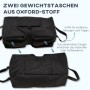 Outsunny Schirmständer Gewichte, 2er Set, aus Oxfordstoff, schwarz. Sandsäcke für sicheren Stand des Sonnenschirms.