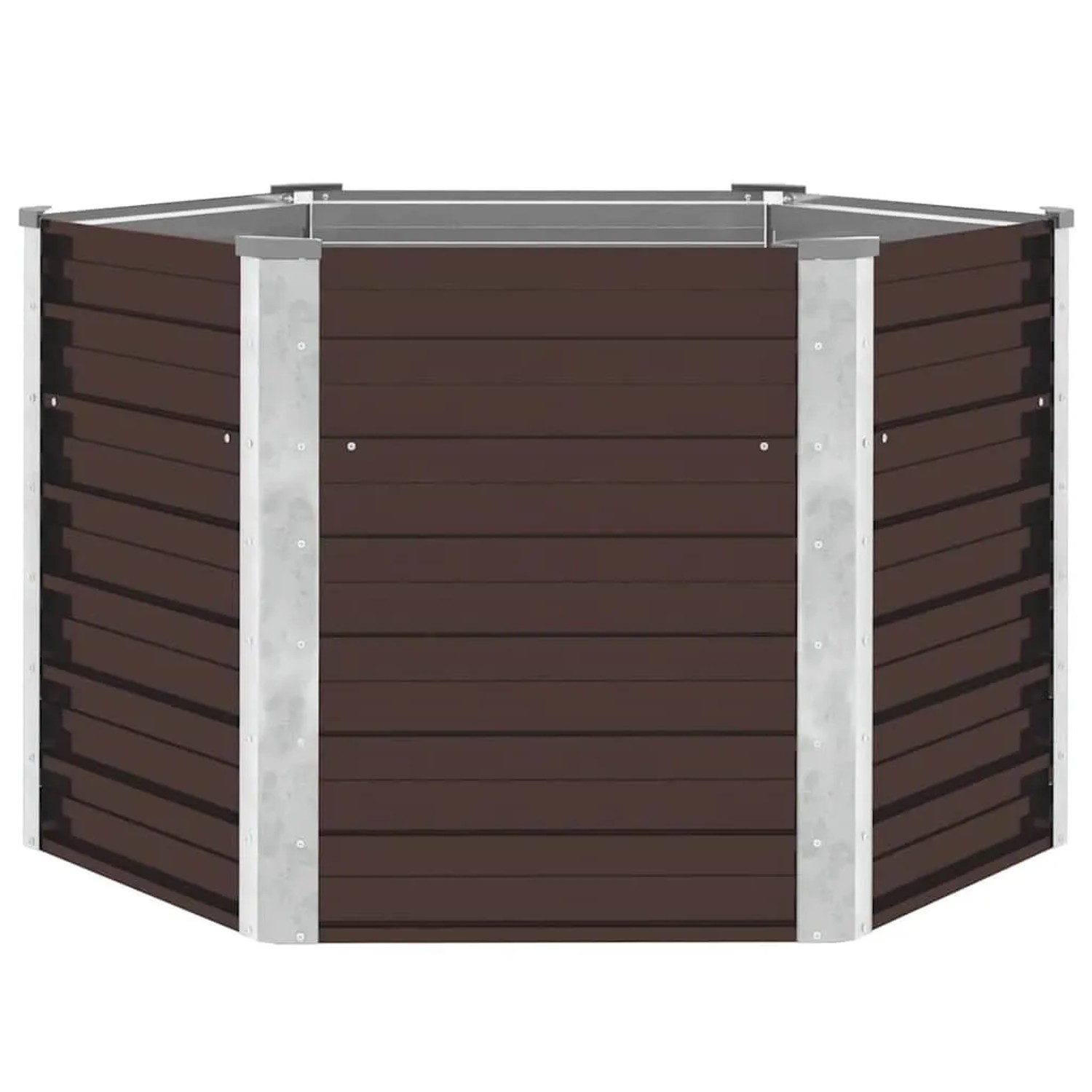 Furnicato Garten-hochbeet Braun 129 X 129 X 77 Cm Verzinkter Stahl