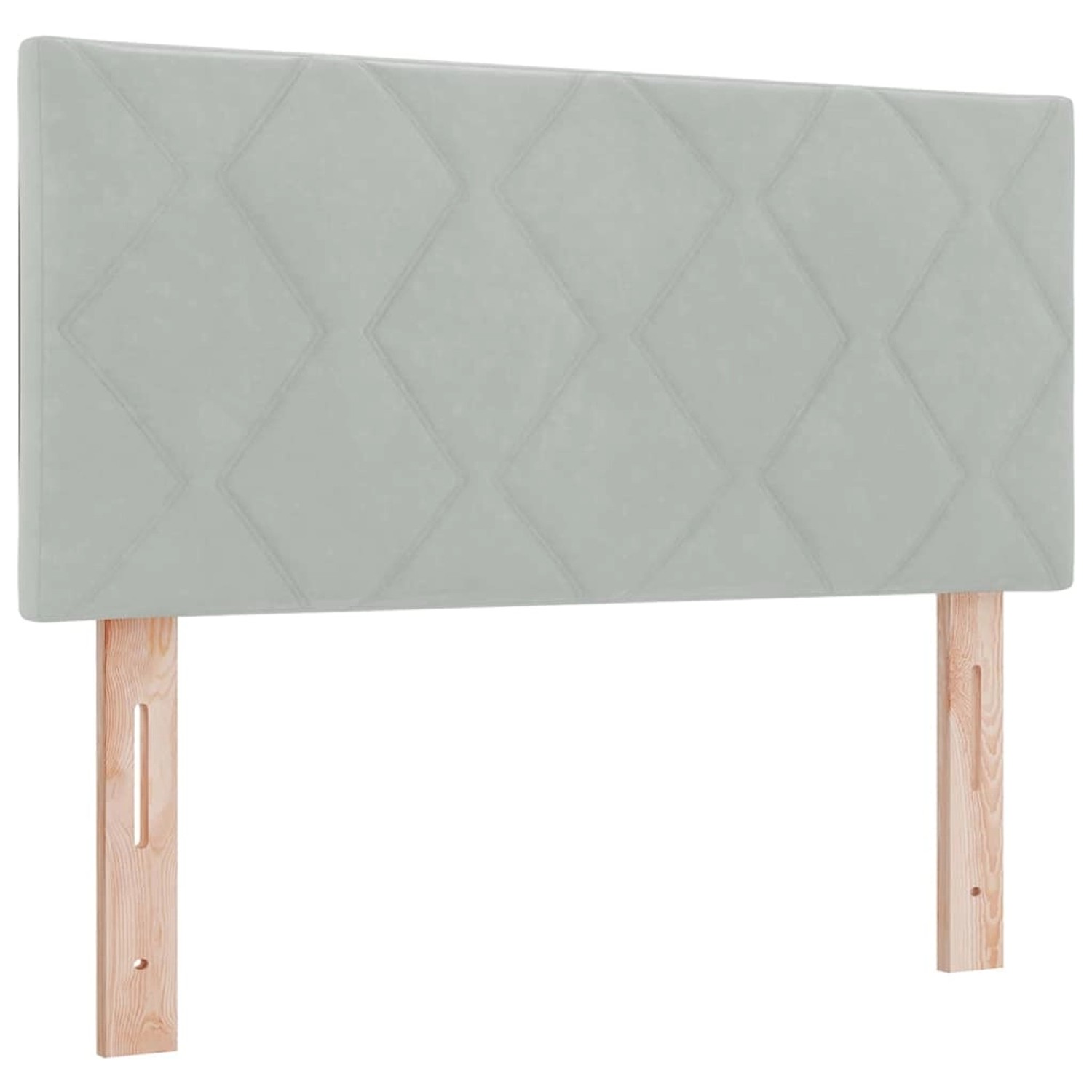 vidaXL LED Kopfteil mit LED-Streifenleuchten Hellgrau 100 cm Samt 3338207 günstig online kaufen