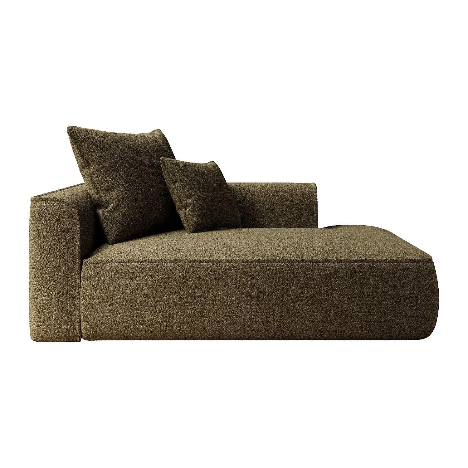 Vente-unique Recamiere Ohne Schlaffunktion Pineta Khaki 180 cm