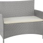 Ersatz-Sitzkissen für graues Garten-Sofa Canera. Bequeme Sitzauflage aus Polyester.