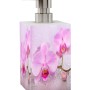 Sanilo Bad Set mit Seifenspender und WC-Bürste, Blooming Design mit Orchideen.