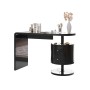 Vicco Schminktisch Lara, schwarz hochglanz, 120 cm breit, mit 2 Schubladen. Eleganter Kosmetiktisch.
