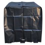 Schwarze UV-Schutzfolie für 1000 l IBC Tank, schützt vor Algenbildung und UV-Strahlung.