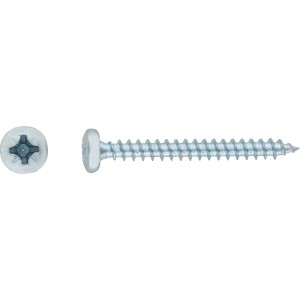 Spanplattenschraube 3x16 mm, Halbrundkopf, PZ-Antrieb, 80 Stück, verzinkt.