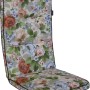 Angerer Stuhlauflage Hoch Wolfgangsee Creme mit Blumenmuster für Gartenstuhl.