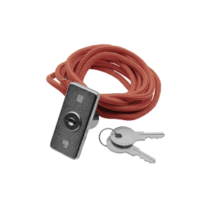 Chamberlain Notentriegelung für Garagentor, mit Schlüssel und Seilzug.