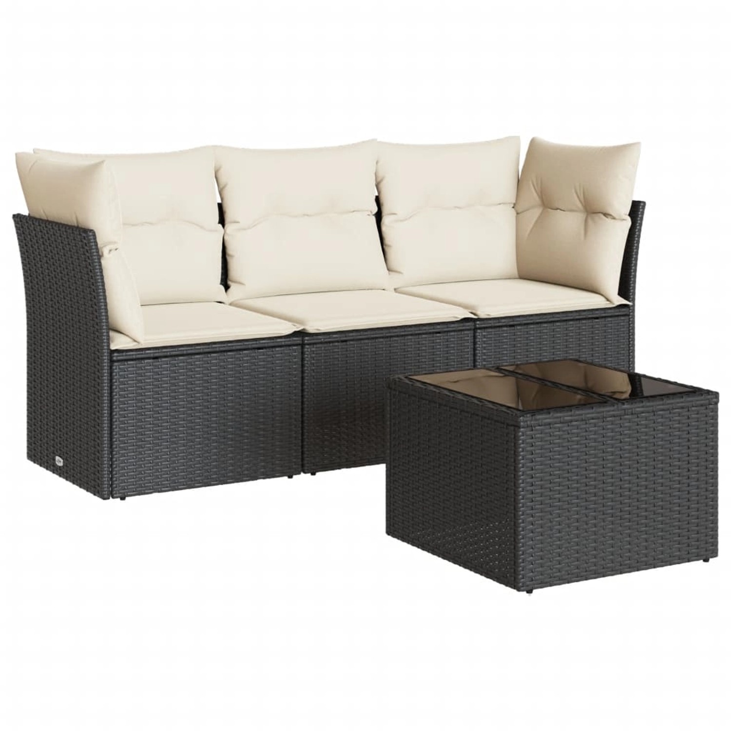 vidaXL Gartenlounge-Set 4-tlg. Garten-Sofagarnitur mit Kissen günstig online kaufen