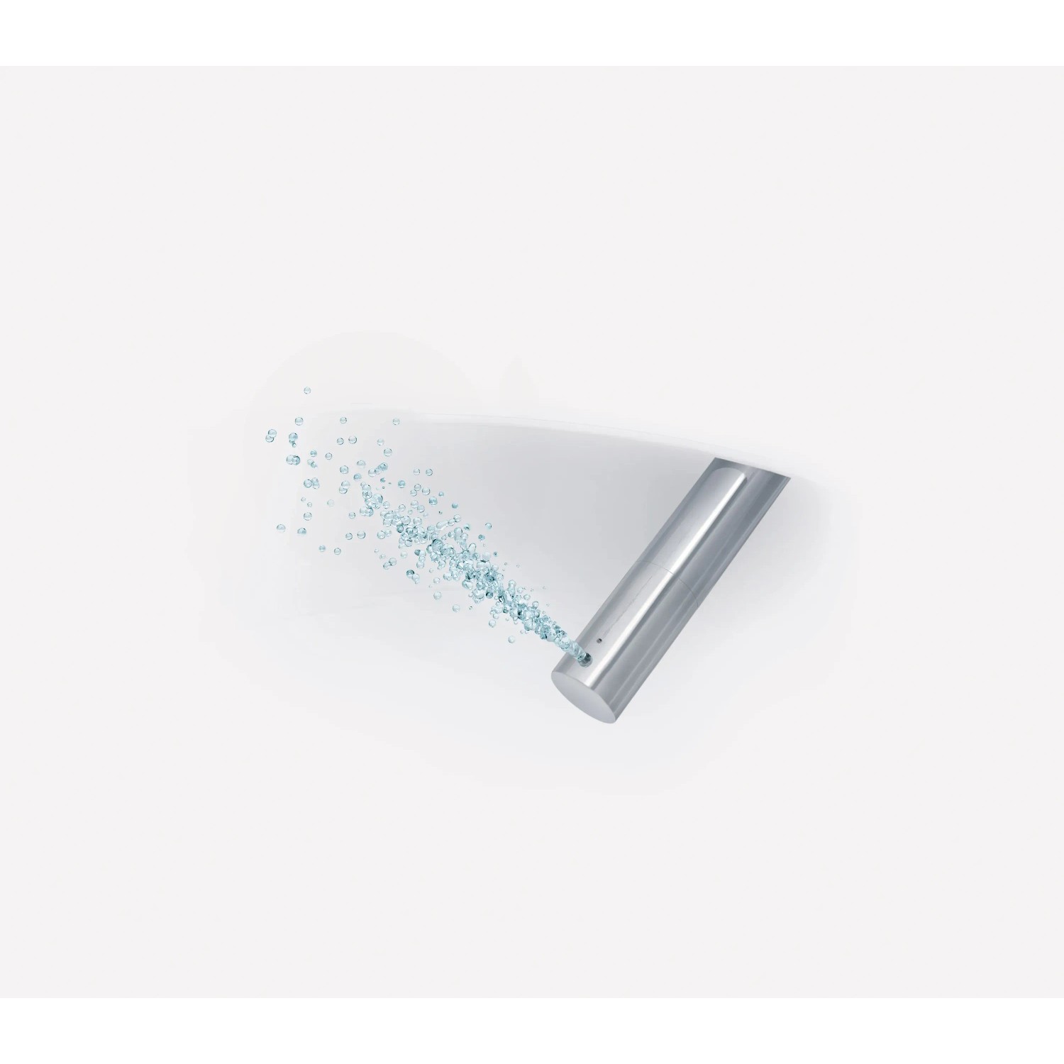 Detailaufnahme des Duravit SensoWash Slim Dusch-WC mit Wasserstrahl.