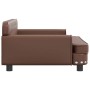 vidaXL Hundebett Braun 90x53x30 cm Kunstleder 171878_4