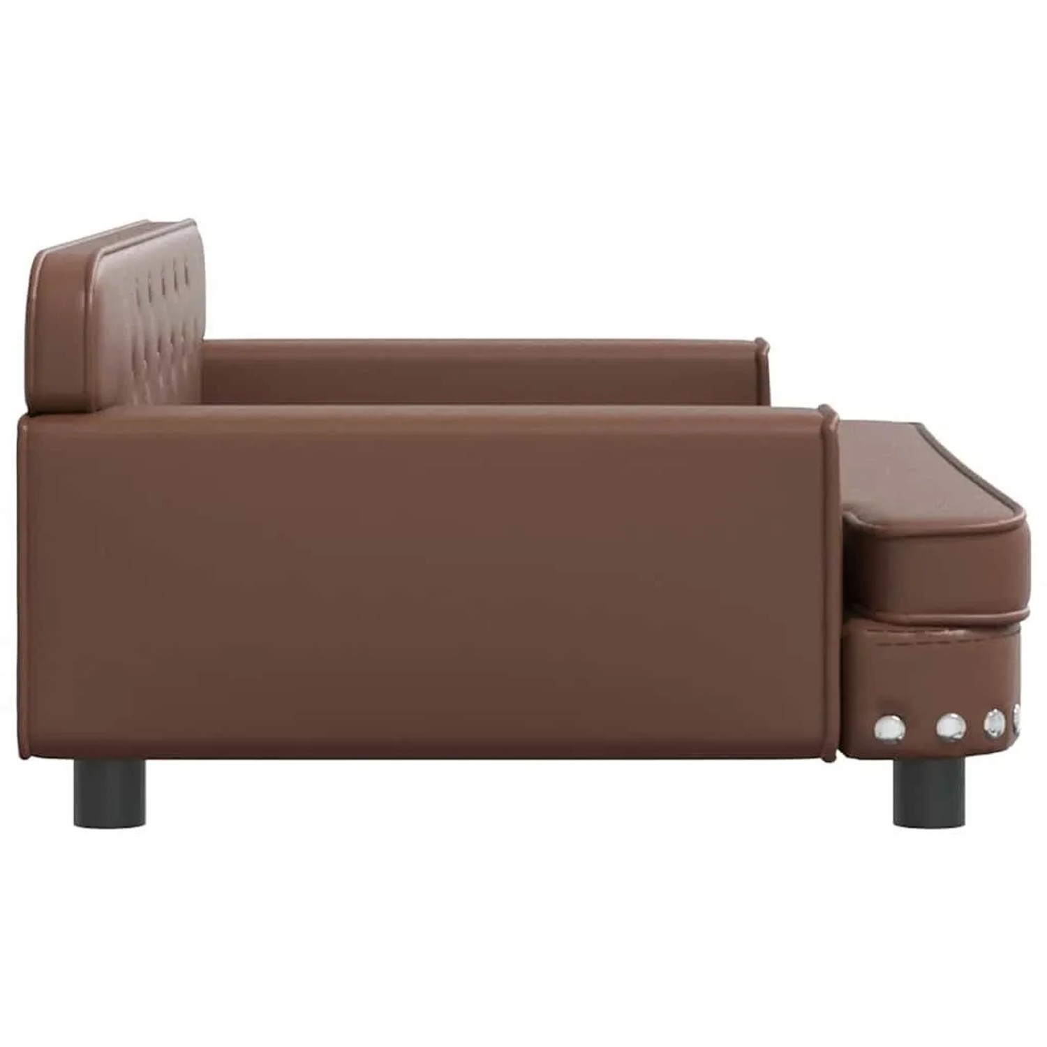 vidaXL Hundebett Braun 90x53x30 cm Kunstleder 171878_4