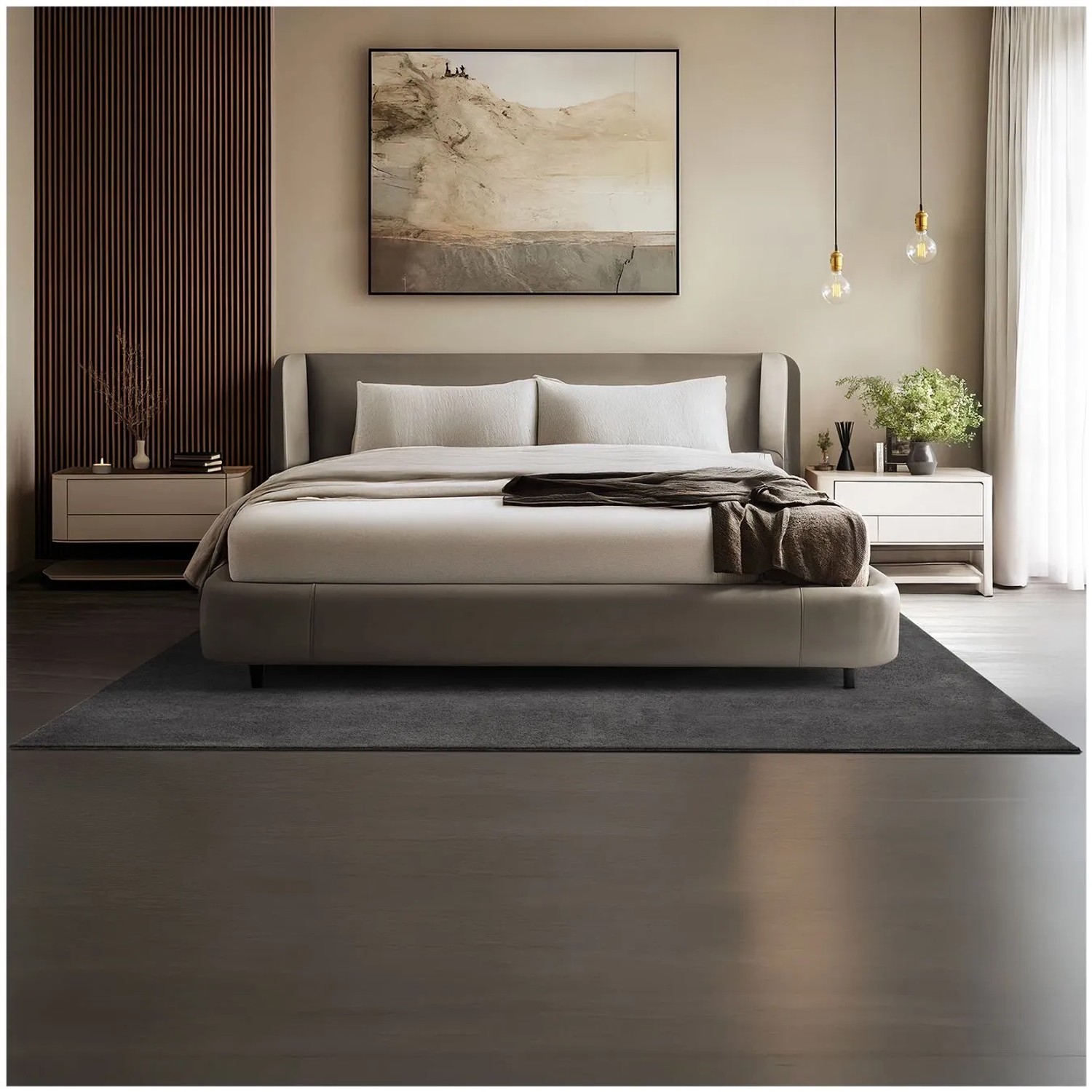 Tectake Kurzflorteppich Soft Zone Verschiedene Größen und Farben Flauschige Oberfläche  1630 G M² Florgewicht 160 x 230 cm 160 x 230 x 1 50 cm Anthraz