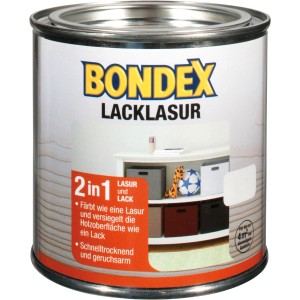 Dose Bondex Lack-Lasur Transparent, 375ml, für Holz im Innenbereich. 2in1: Lasur und Lack.