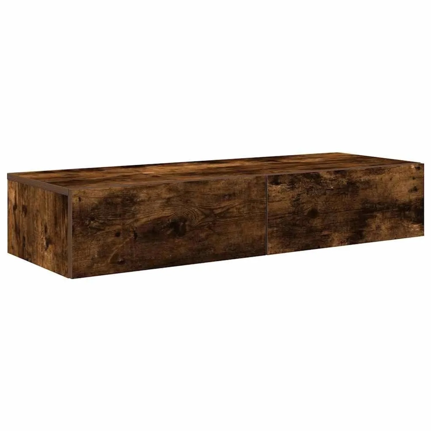 vidaXL Wandregal mit Schubladen Räuchereiche 100x36x19cm Holzwerkstoff 859990