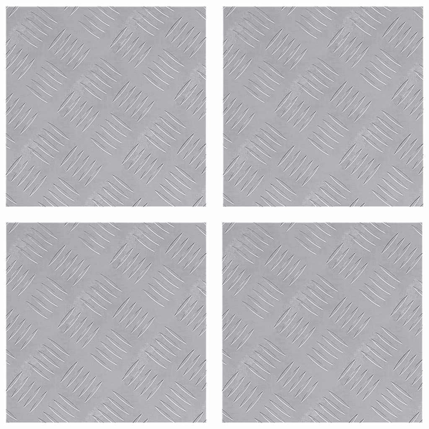 vidaXL Rautenscheiben 4 Stk Silber 30 x 30 cm Aluminium 4104284