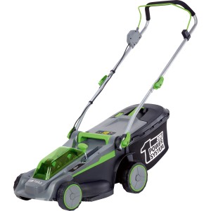 LUX-TOOLS Akku-Rasenmäher A-RM-2x20/37 Set mit 2 Akkus, 37 cm Schnittbreite.