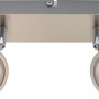OBI LED Spot Rotello, 2-flammig, Nickel-matt, mit zwei runden, verstellbaren Spots.