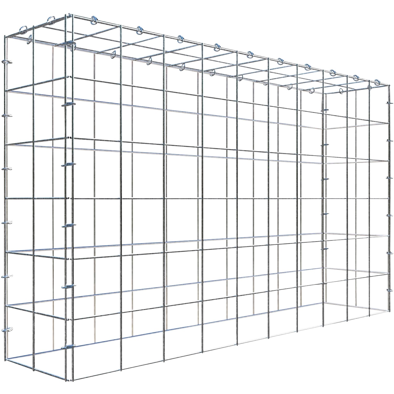 Thumbnail - Gabiona C-Ring-Gabione-Anbaukorb Typ 3 60 x 100 x 20 cm Maschenw 10 x 10 cm