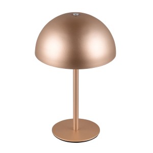 Reality LED-Tischleuchte Munoz in Coffee: Akku-Tischlampe mit Touch-Dimmer, Ø 13 cm.