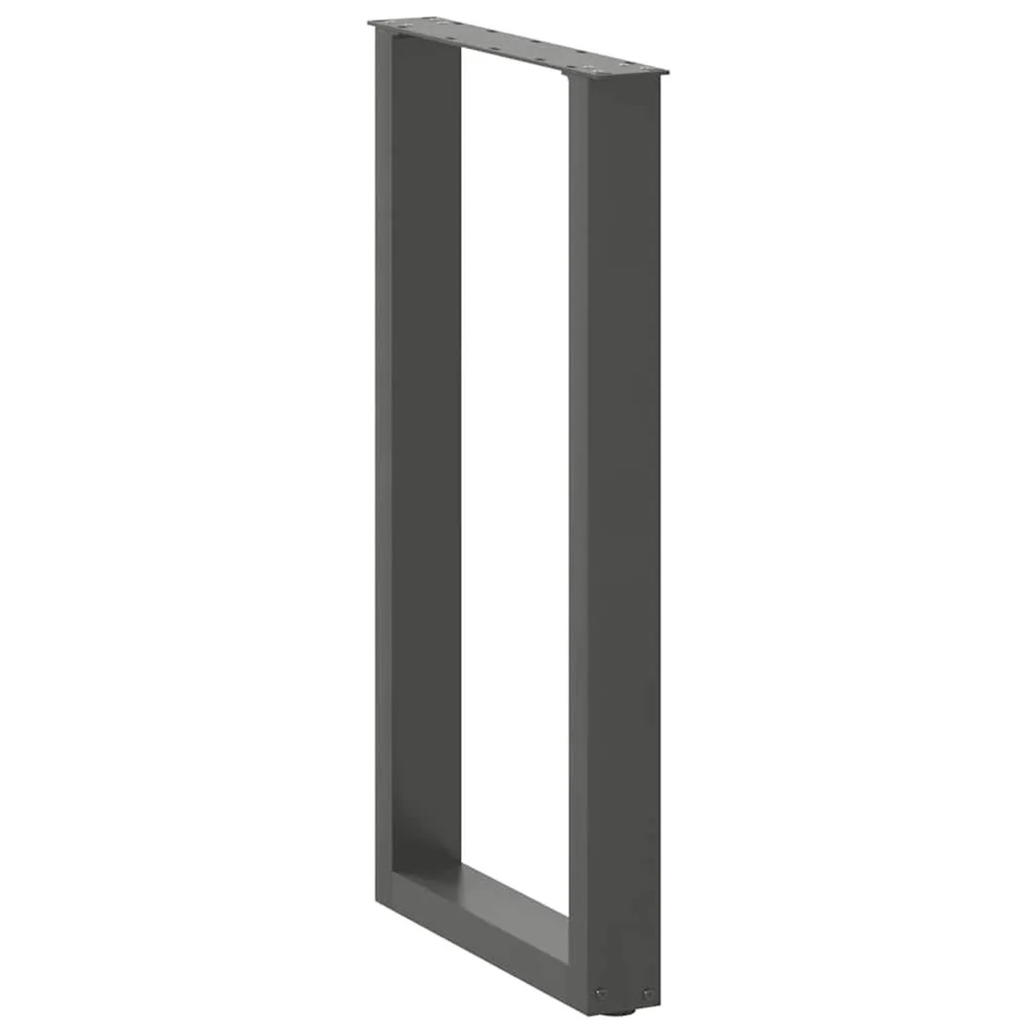 vidaXL Bartischbein U-Form, anthrazitfarbener pulverbeschichteter Stahl. Robustes Möbelbein 40x90 cm.
