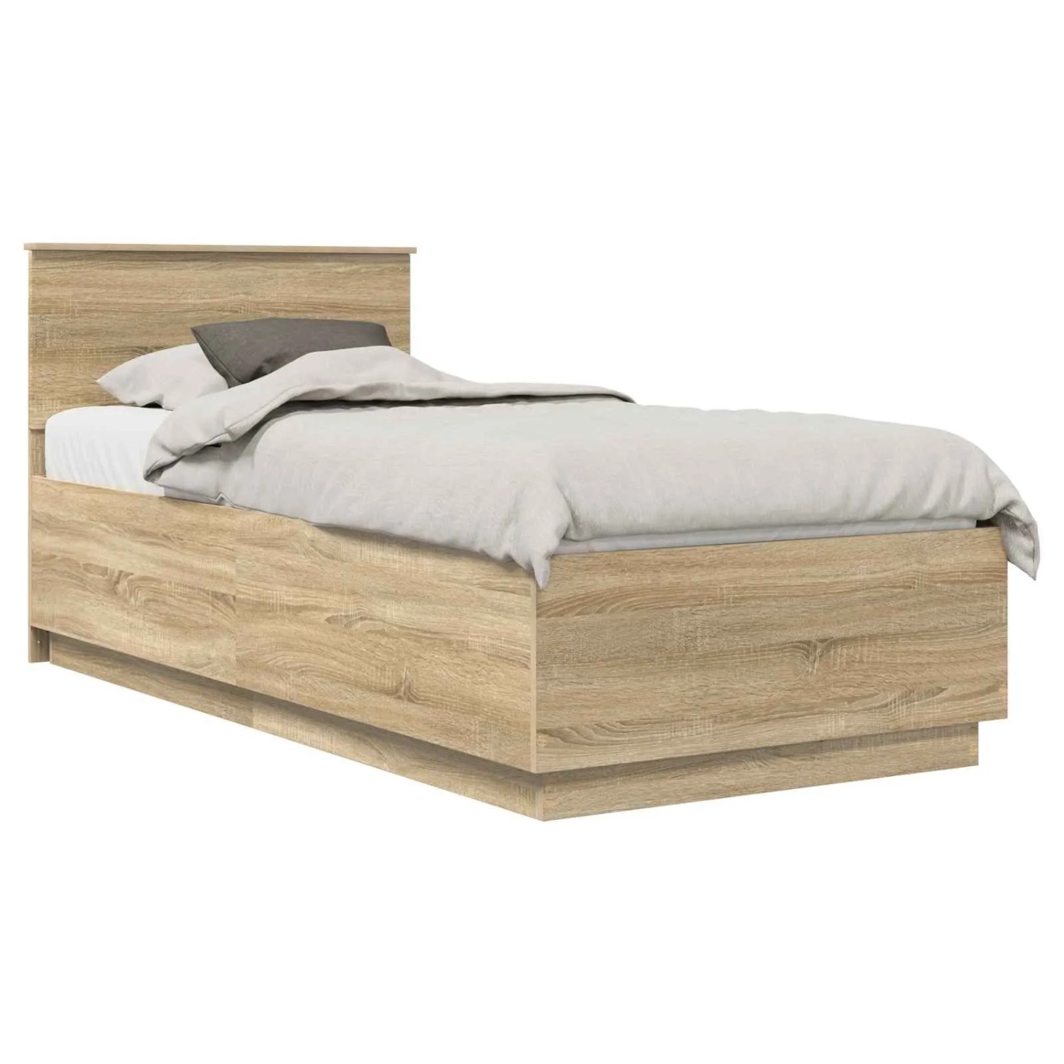 vidaXL Bettrahmen mit Kopfteil Sonoma-Eiche 70 x 190 cm Holzwerkstoff 3408126