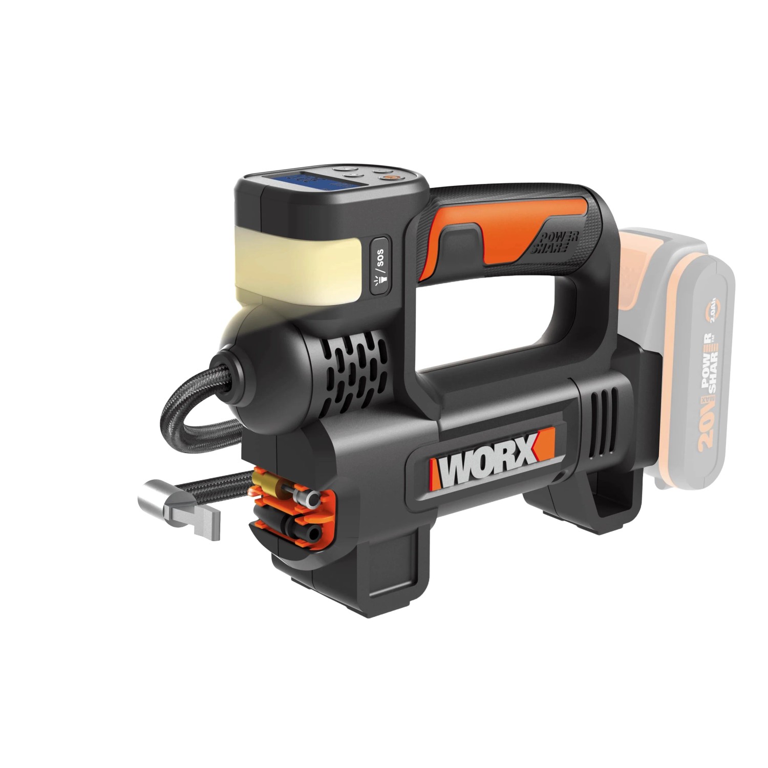 Worx Akku-Kompressor WX092.9 inkl. Starter Kit WA3601