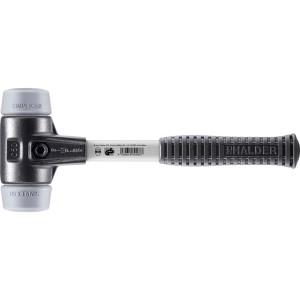 Halder Simplex Schonhammer, Ø 50mm, TPE-mid grau, mit Fiberglasstiel und verstärktem Gehäuse.
