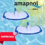 Amapool Pool Bodensauger Set, 2 blaue/weiße Bürsten für die Poolreinigung.