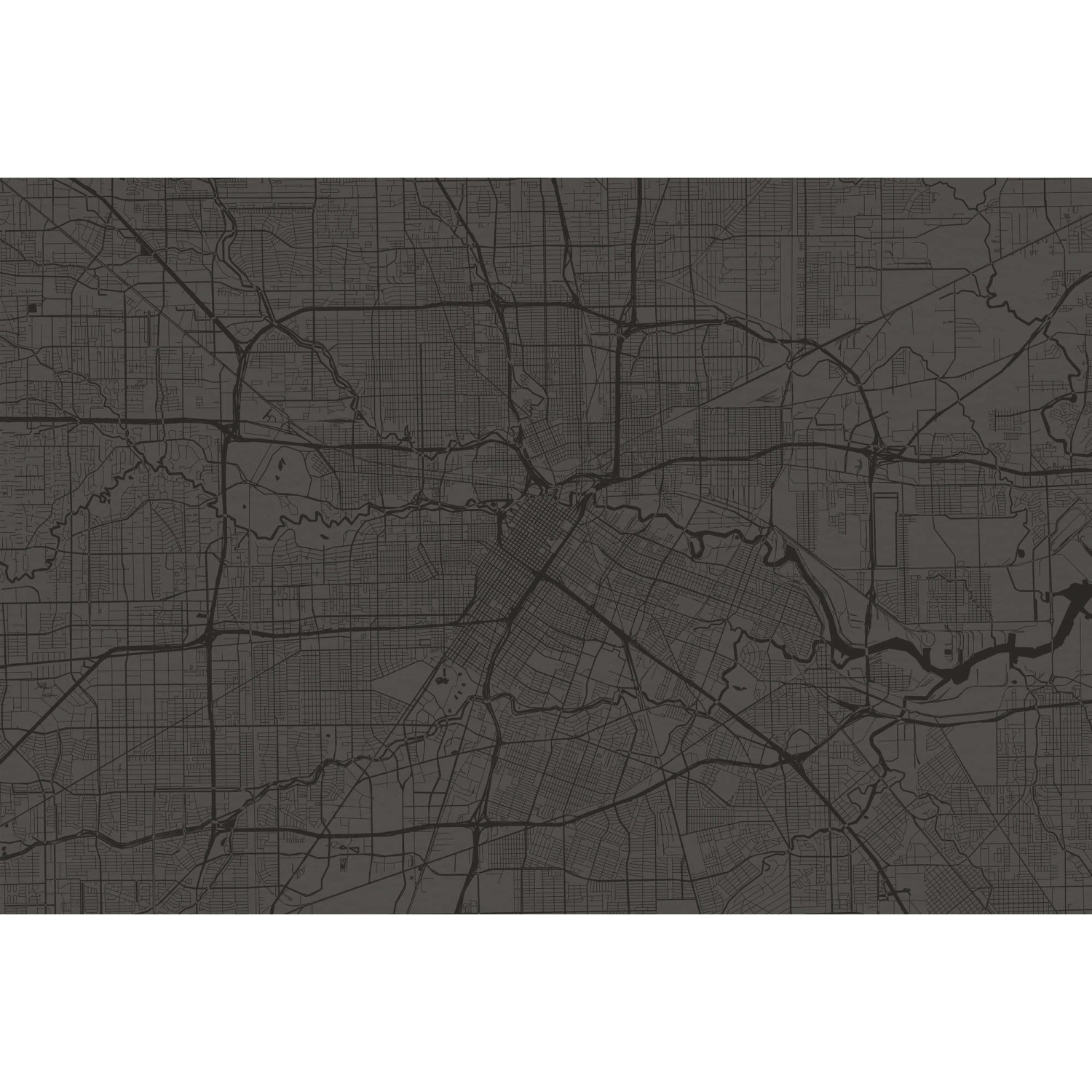 Fototapete Stadtkarte Metropole Schwarz Grau 4,00 m x 2,70 m FSC® günstig online kaufen