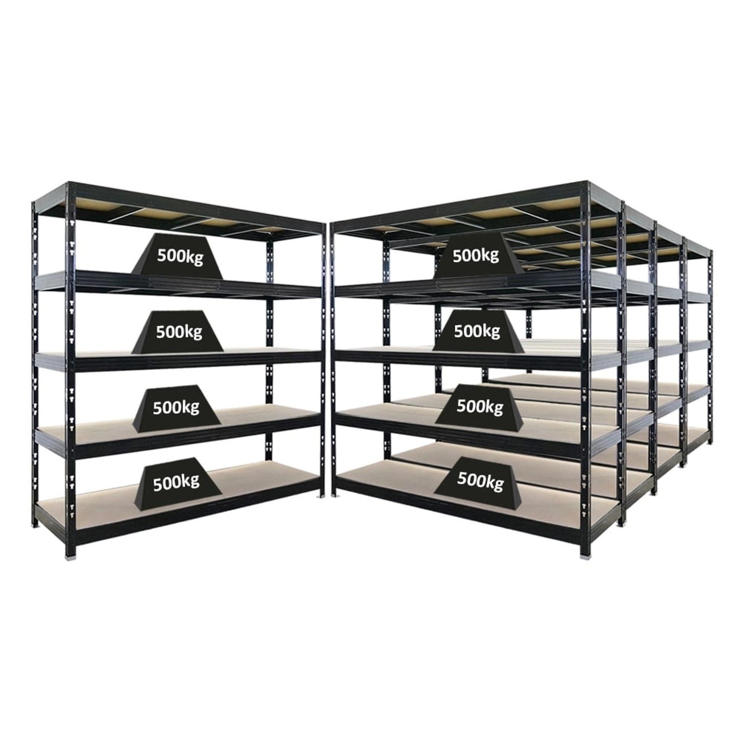 PROREGAL Mega Deal 5x Profi Schwerlastregal Rhino HxBxT 200x200x60cm 5 Span günstig online kaufen