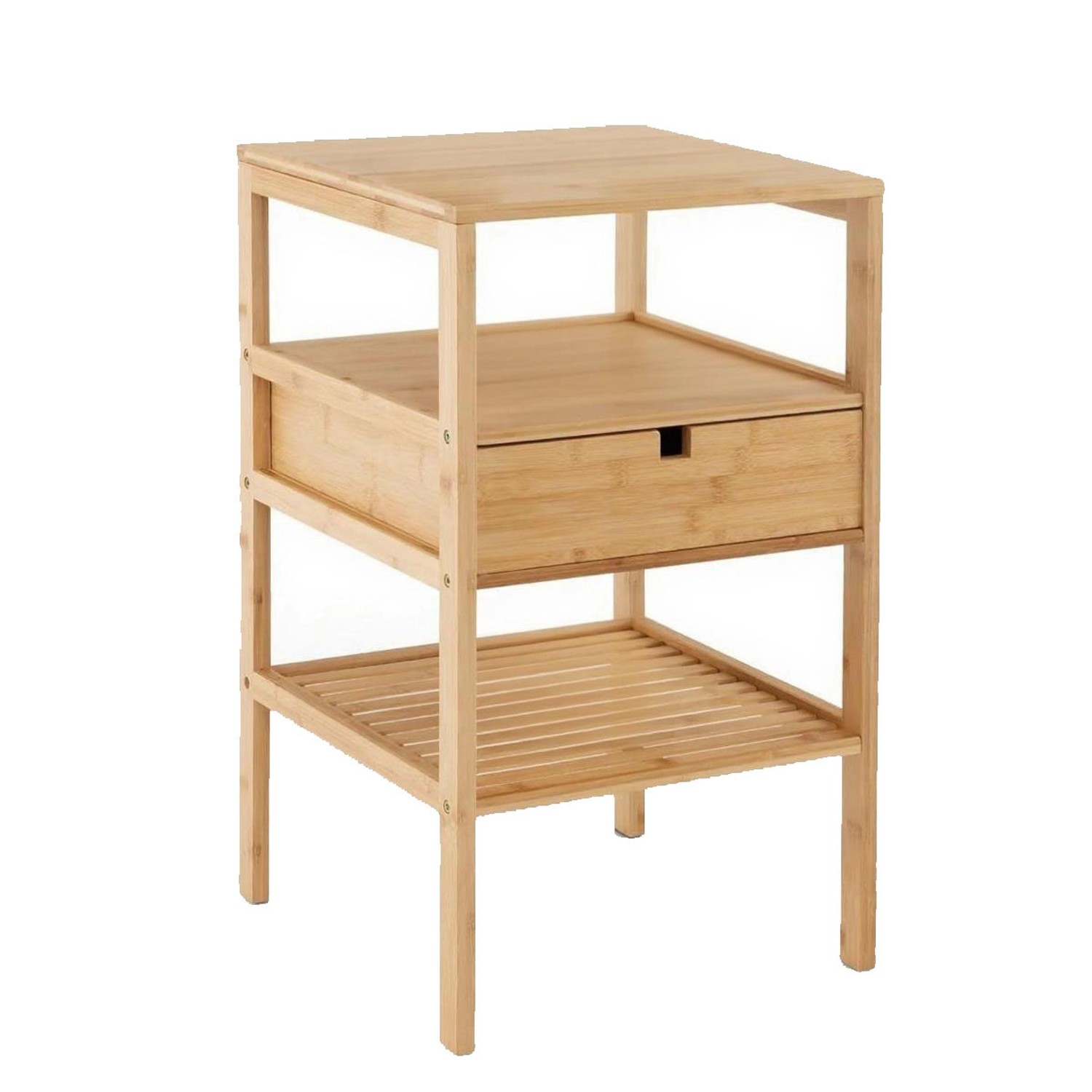 Costway Nachttisch Aus Bambus 40 x 40 x 68 cm günstig online kaufen