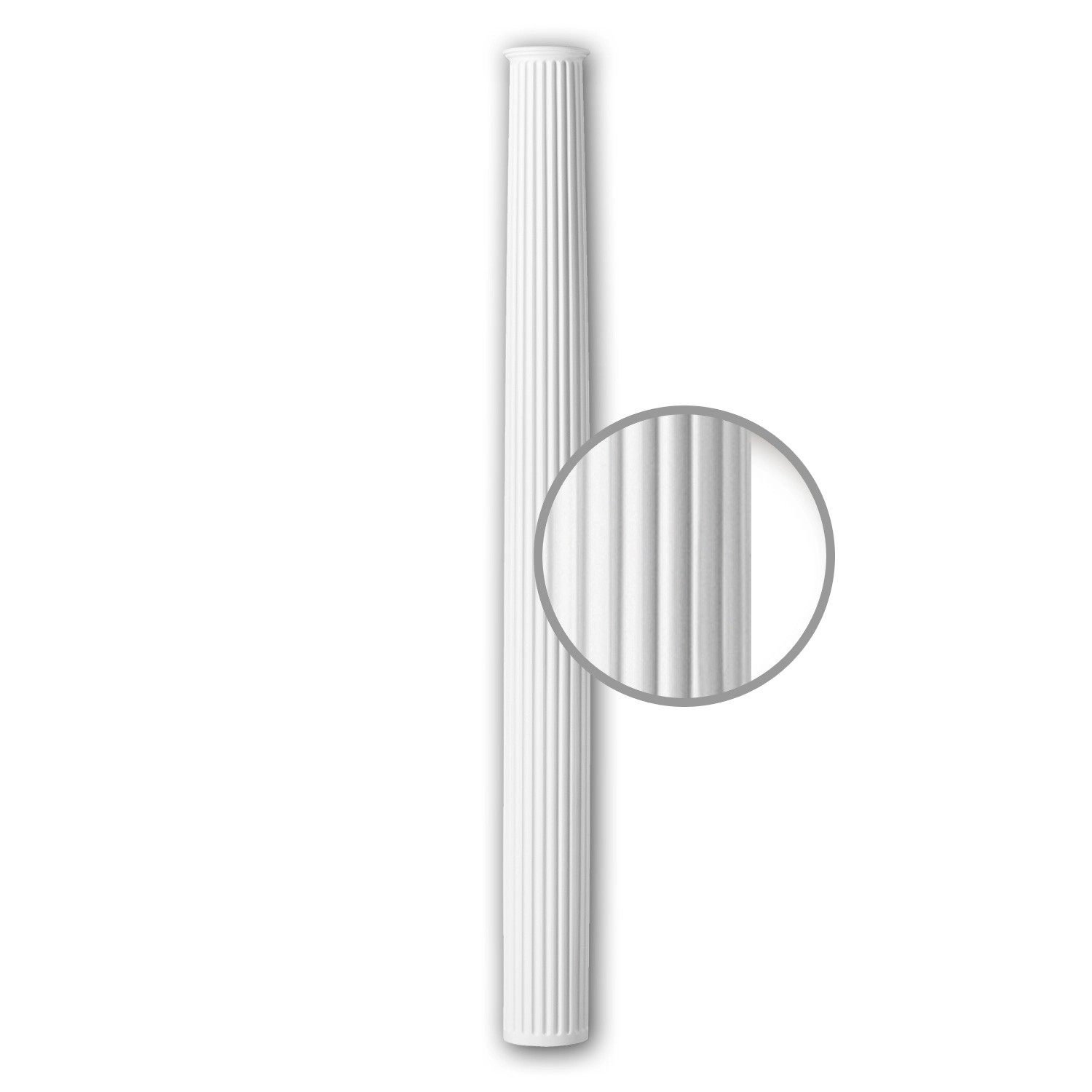 PROFHOME 112080 Vollsäulen Schaft Säule Zierelement Stuckdekor 15,5 cm x 174,7 cm Weiß