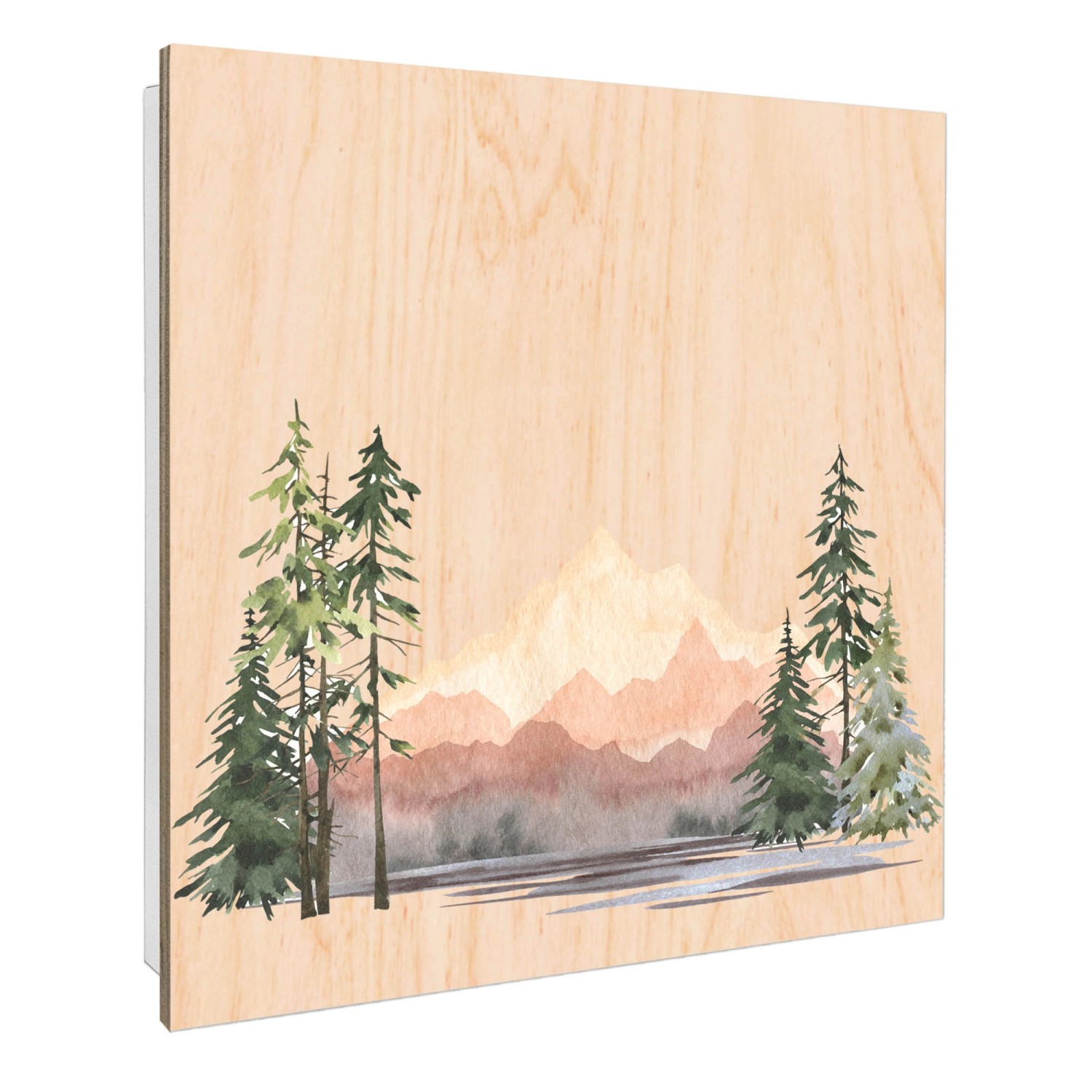 Banjado Schlüsselkasten mit Holzfront 30x30cm Weiß Scharnier Links 50 Haken günstig online kaufen