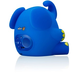 Blauer DieMaus Lichtwecker im Elefant-Design für Kinder. Wecker mit Nachtlichtfunktion.