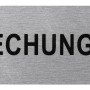 Aluminium Hinweisschild "Besprechungsraum" in Edelstahloptik, selbstklebend.